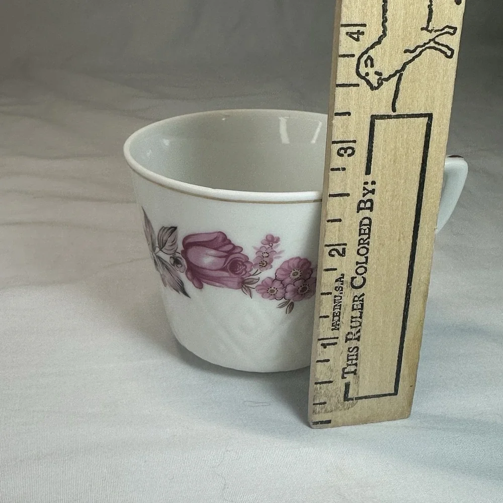 Pink Rose Tea Cup & Saucer Set Embossed Lattice Made in‎ Japan Grandmillennial